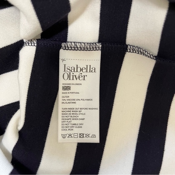 Isabella Oliver Baywood Black and White Stripe Maternity Dress US Size 6 - Picture 5 of 7